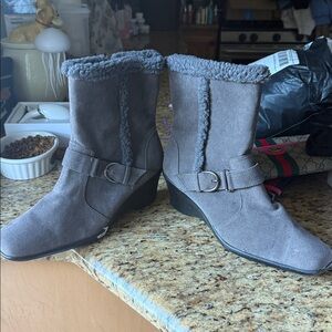 Karen Scott Gray Ankle Boots